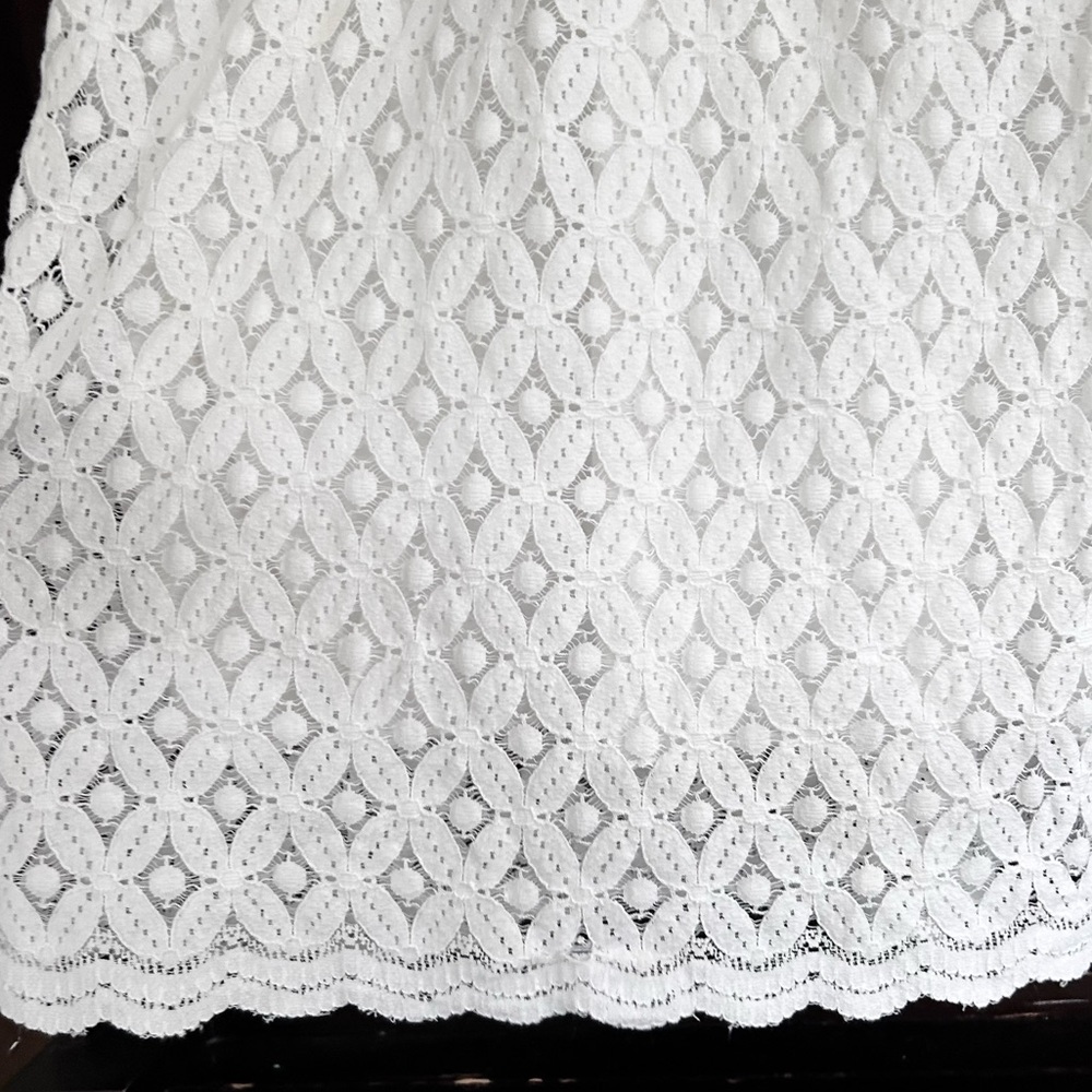 Y2K SOPHIE MAX Babydoll White Eyelet Lace Sun Dress Coquette Cottage Bridal Sz M - Picture 8 of 11